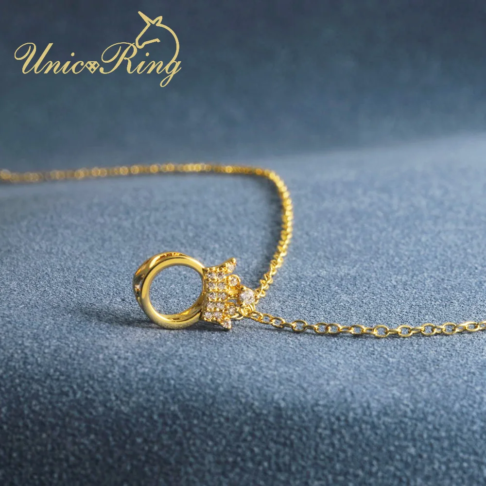 Единорог Корона Вечеринка Повседневные аксессуары Настоящее позолоченное