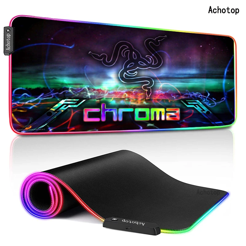 

Big Gaming Mouse Pad RGB Razer Computer Mousepad Large Mouse Pad Gamer XXL Mouse Carpet Mause Pad PC Desk Play Mat with Backlit