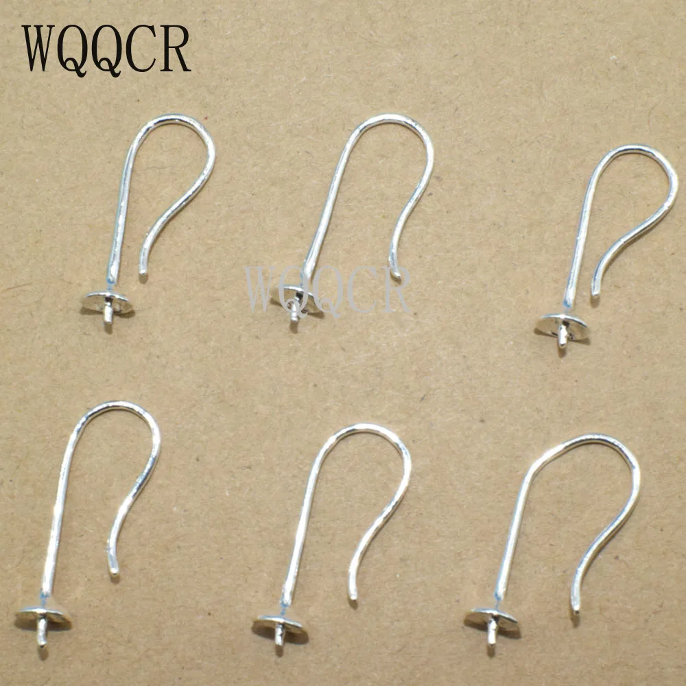 10PCS Wholesale Jewelry Making Beads 925 Sterling Silver colorFindings Line Earring Hook Earwire For | Украшения и аксессуары