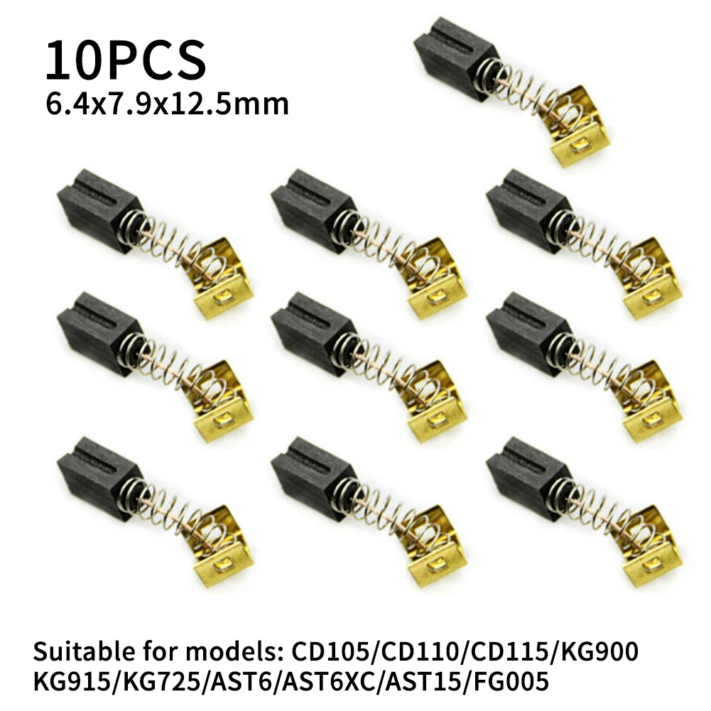 

10Pcs Angle Grinders Parts Motor Carbon Brushes 6.4 X 7.9 X 12.5mm For CD105 Etc Rugged And Durable Good Performance