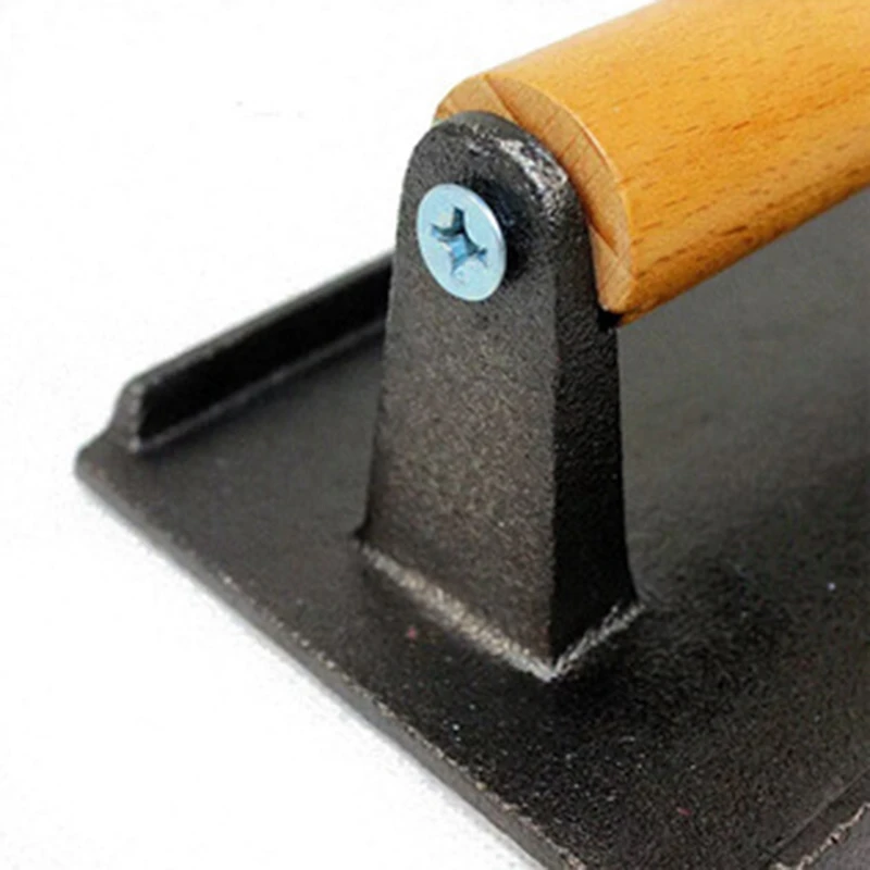 Прямоугольный инструмент для барбекю чугунная деревянная ручка тарелка стейка