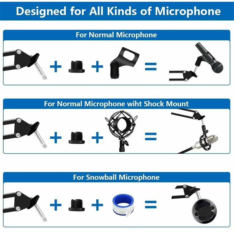 Профессиональная настольная подставка для микрофона|Микрофонные стойки| |