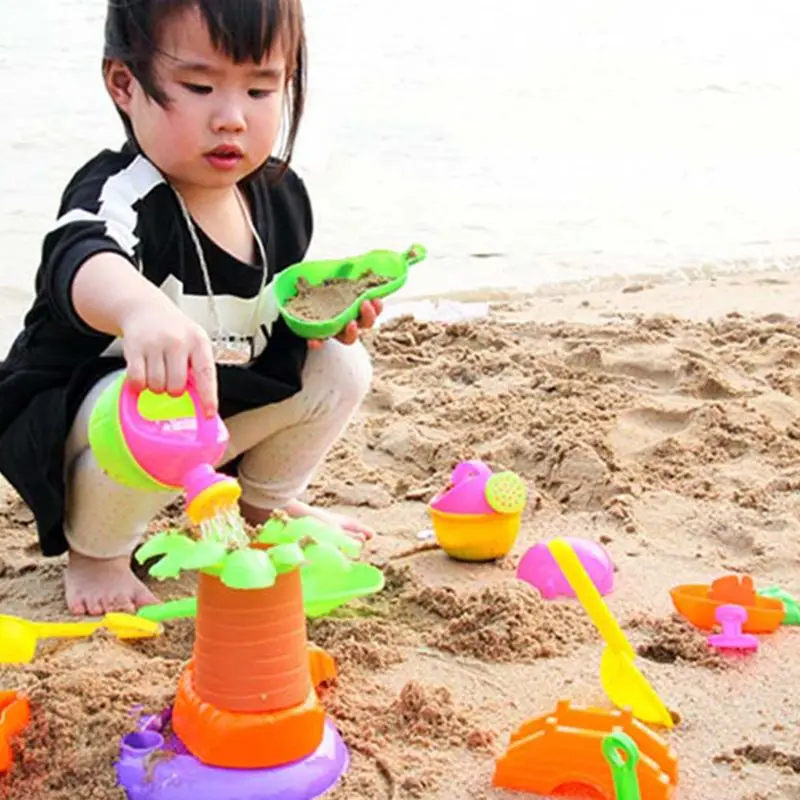 

Kids Sand and Water Play Table Garden Sandpit Sandglass Play Set Outdoor Seaside Beach Toy for Children J60B