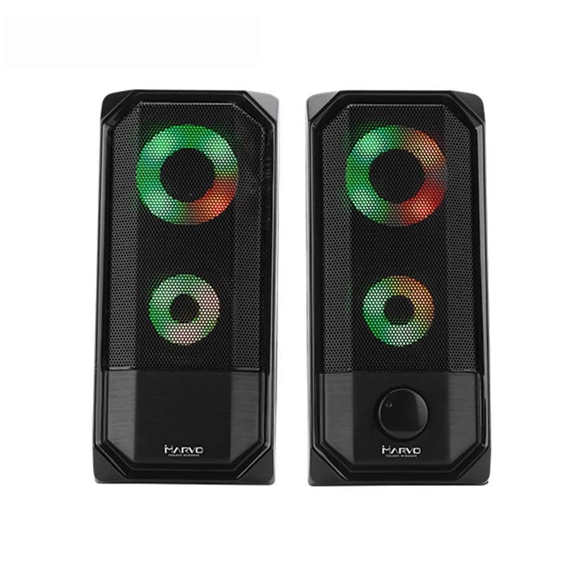 2.0RGB компьютерный динамик сенсорный светильник супер стерео бас СВЕТОДИОДНЫЙ
