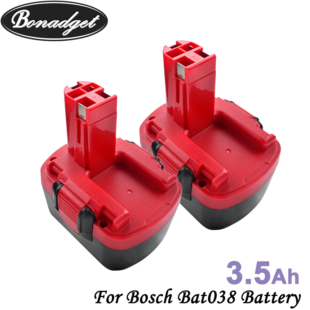 Аккумуляторная дрель Bonadget 2 шт. 14 4 В 3500 мАч для Bosch BAT038 BAT040 15614 1661k | Электроника