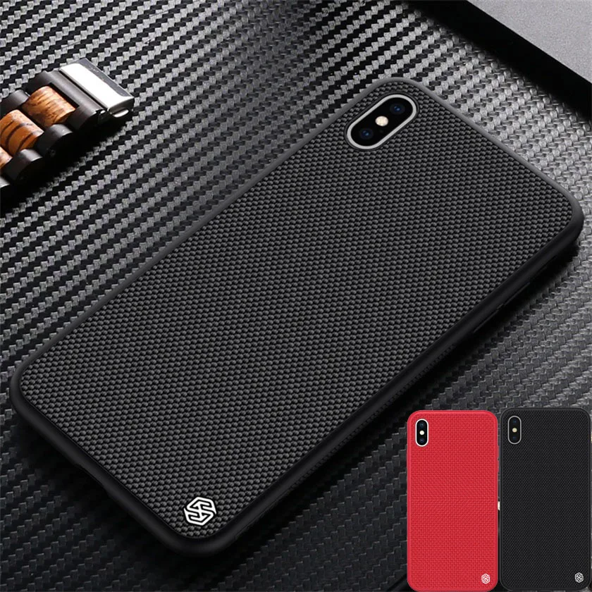 Чехол для iPhone X XS XR XS Max NILLKIN текстурированный нейлоновый корпус прочный нескользящий тонкий и легкий чехол для iPhone XS чехол