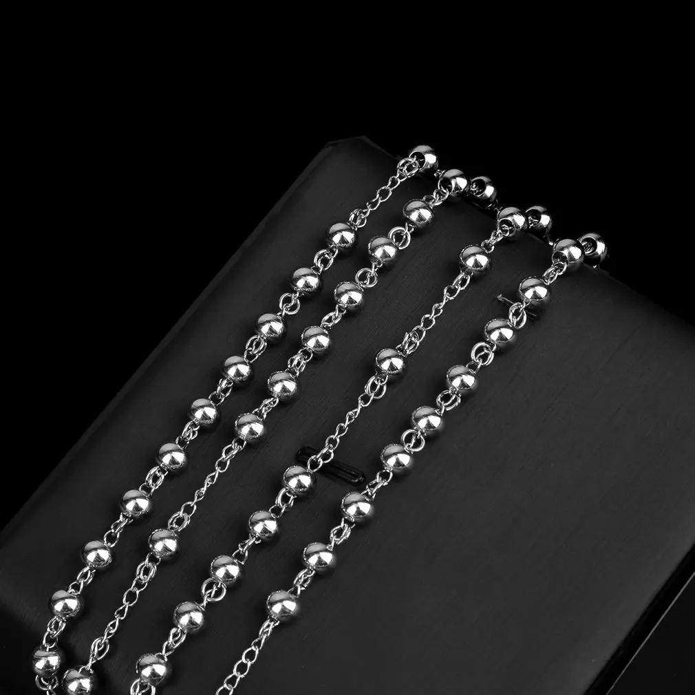 Классические серебряные четки бусы цепь крест распятье религиозное