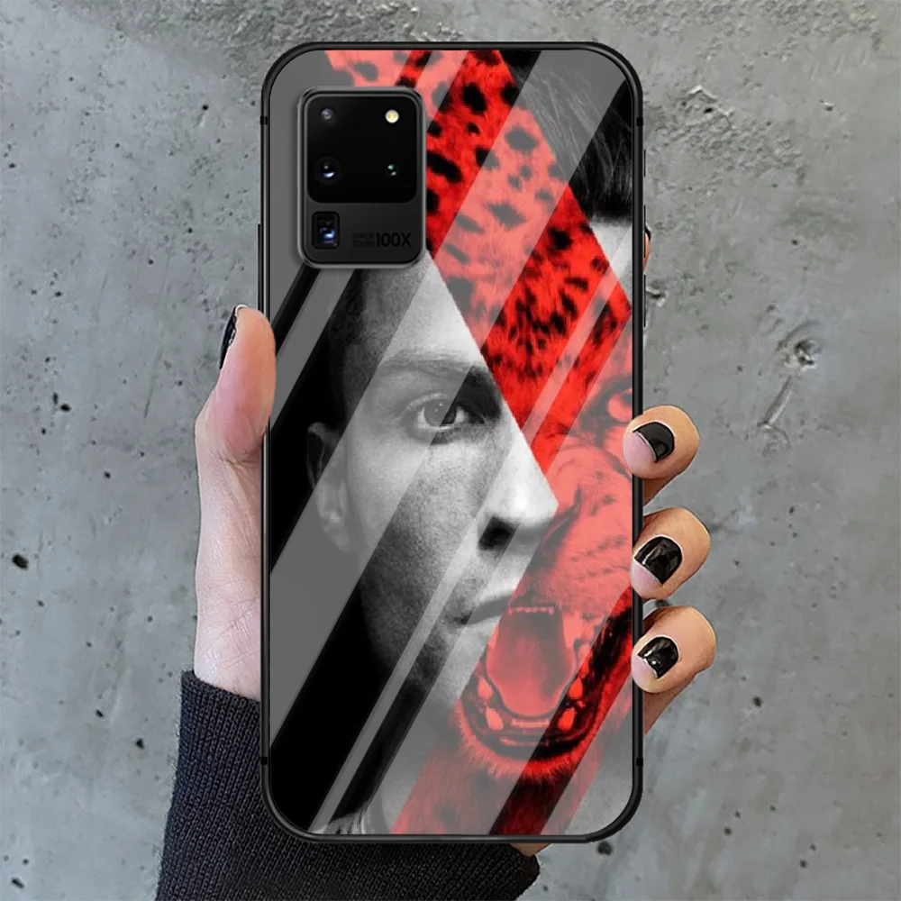 

Ronaldo CR7 Phone Tempered Glass Case Cover For Samsung Galaxy S Note 5 6 9 10 10E 20 21 FE Plus Uitra Cell Bumper Hot Trend
