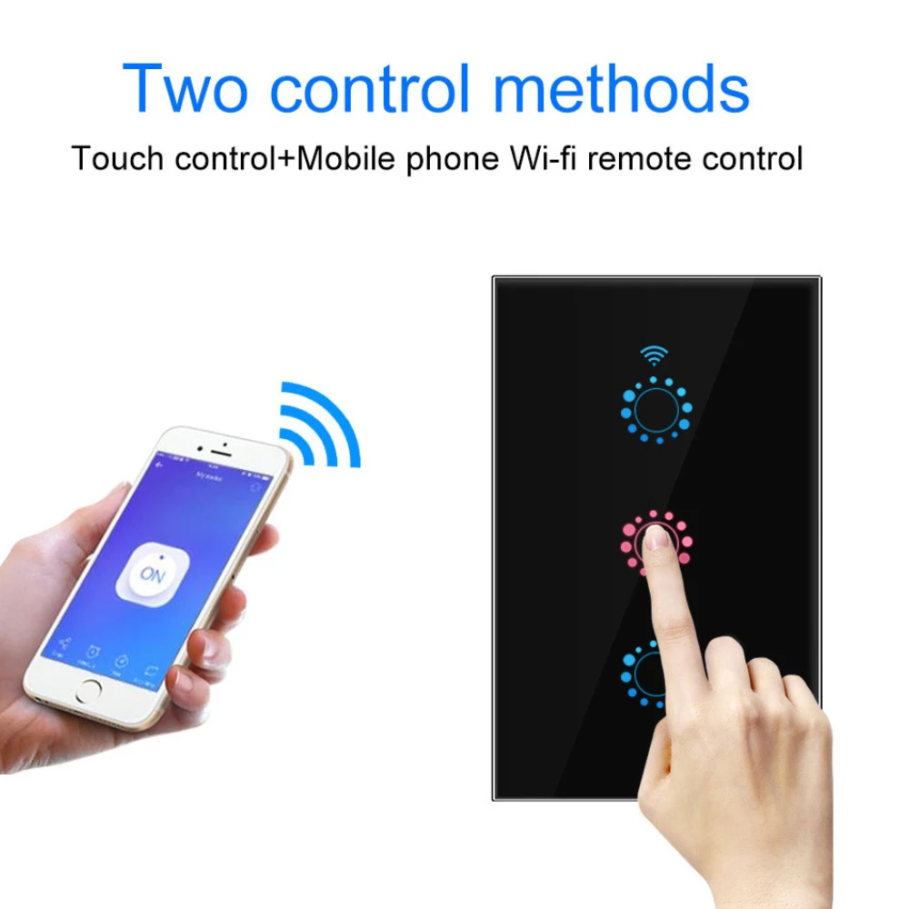 

US TUYA Dual-Control Smart Switch Smart Touch Switche That can Mutually Control The Same Light Work with Alexa Google Home
