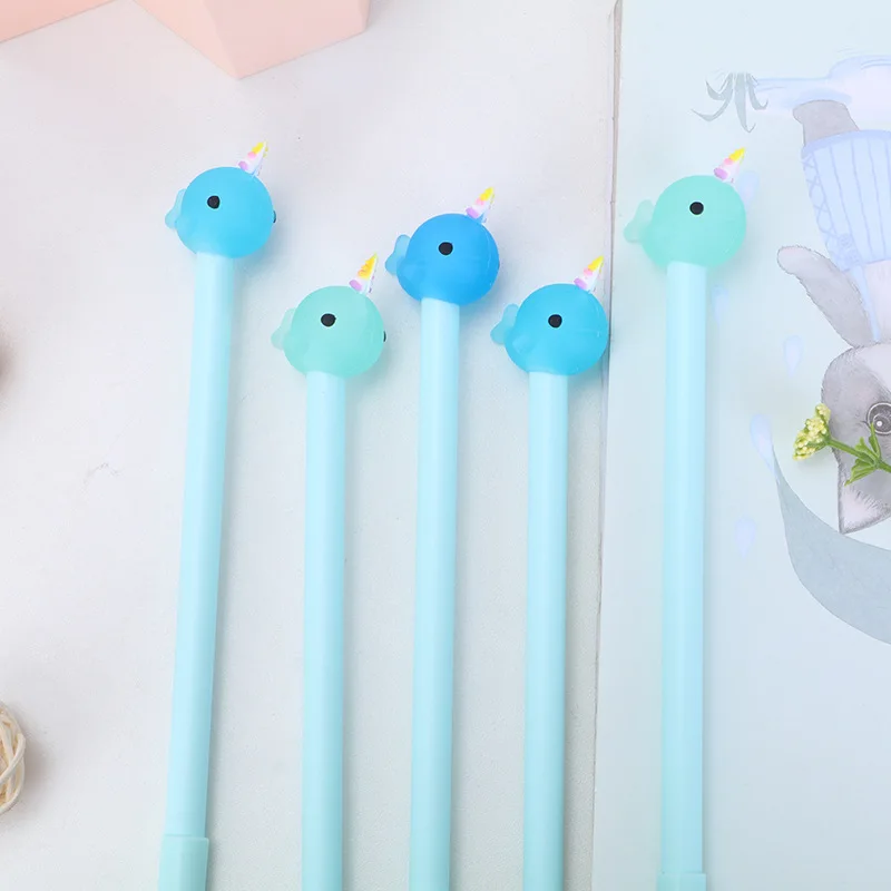 24 шт. гелевая ручка синего акулы и Кита 0 5 мм шариковые ручки черного цвета