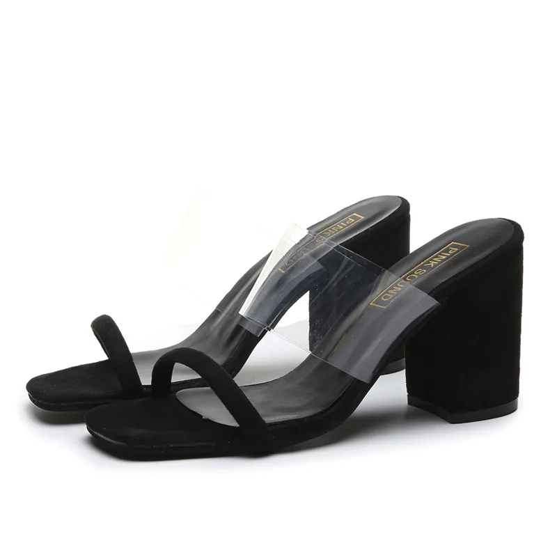 

Summer new fashion large size thick heel sandals for women's foreign trade in Europe and America