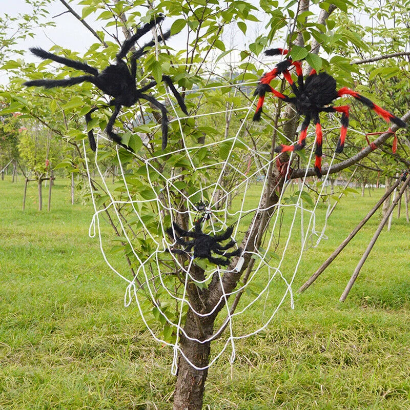 Гигантская пауковая паутина цветная светодиодная гирсветильник тематическое