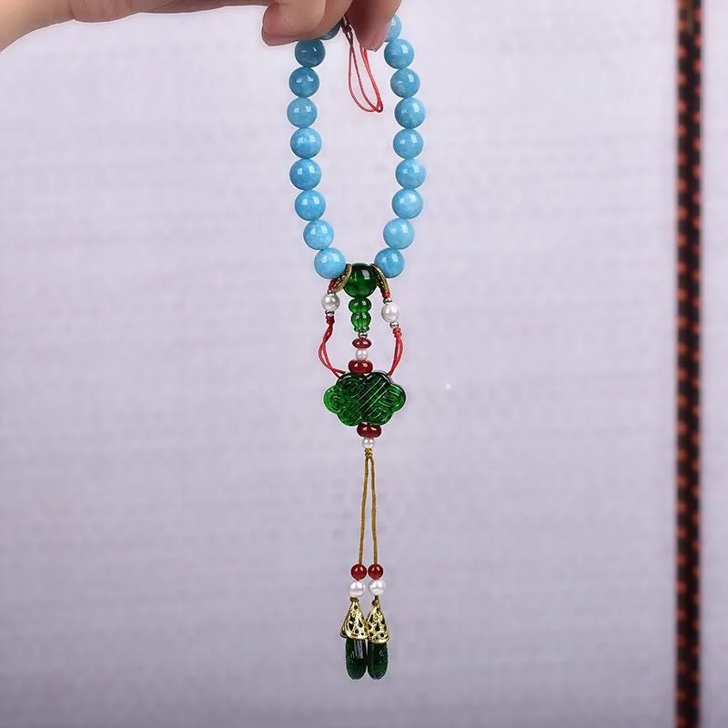 Qing Dynasty Same Style Bracelet of Queen Natural Clear Crystal 18 Eighteen Beads Prayer Women's Accessories Wholesal | Украшения и