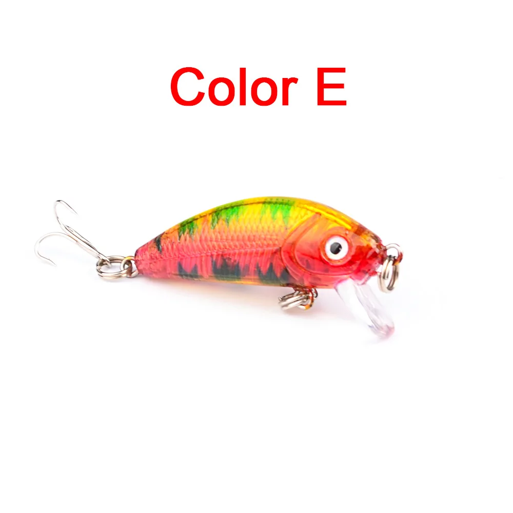 Color E Маленькая приманка для рыбной ловли Minnow, 50 мм, 3,9 г, верхняя жесткая приманка, японская приманка, воблеры для рыбной ловли, искусственная приманка-рыба, мини-приманки - Цвет: Color E