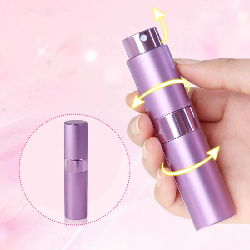 

8ml 15ml 20ml Metal aluminum refillable perfume bottle cosmetic spray bottle portable empty bottle travel sub-bottle liner glass