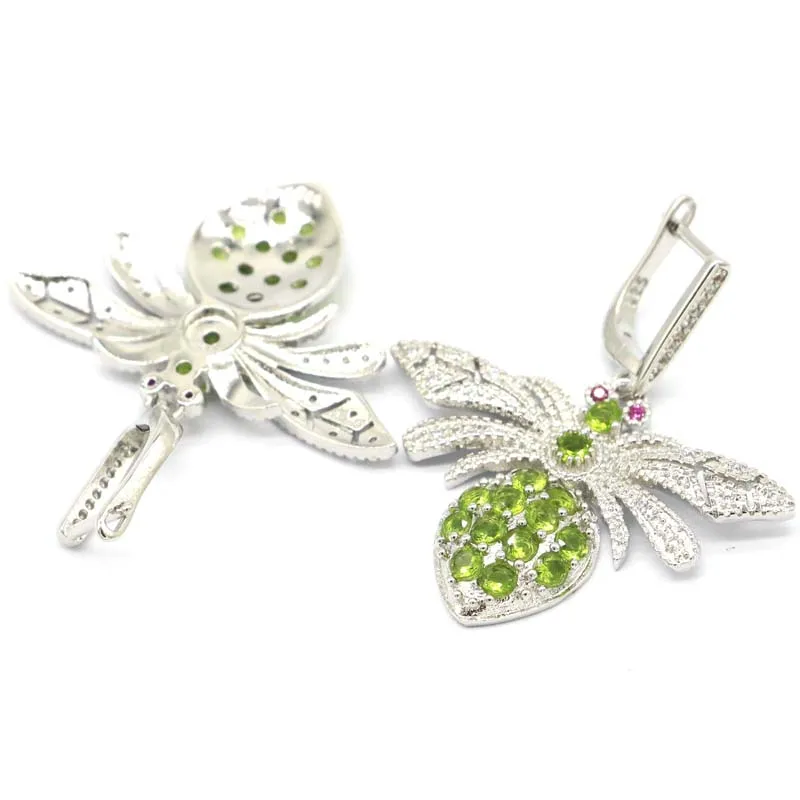 Женские серебряные серьги с дымчатым топазом в форме паука 43x38 мм | Украшения и