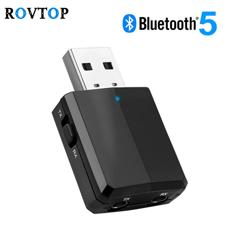 Передатчик Rovtop с USB Bluetooth 5 0 приемник ключ 3 в 1 EDR стерео беспроводной аудио адаптер