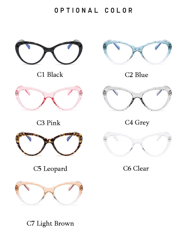

Cat eyes Eyeglasses frame big frame TR90 anti-blue light flat male frame myopia optical glasses frame unisex