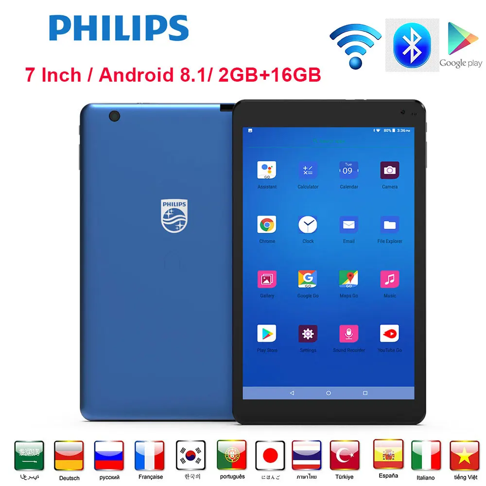 Philips WIFI MP3 MP4 плеер 7 дюймов Android 2 Гб RAM + 16 ROM Bluetooth скачать приложение | Электроника