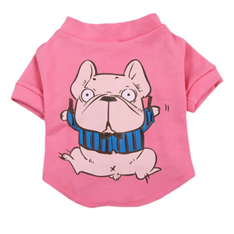 Мягкая одежда для домашних животных французского бульдога Одежда среднего и