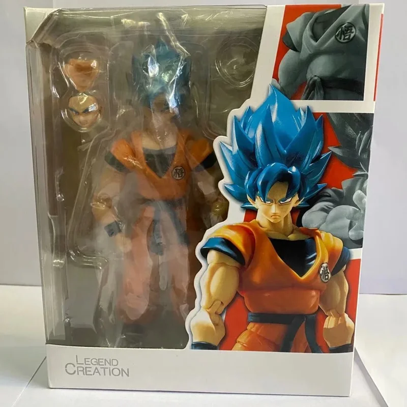 Фигурка героя Bandai Dragon Ball Z Сон Гоку Супер сайян подвижные голубые волосы DBZ аниме