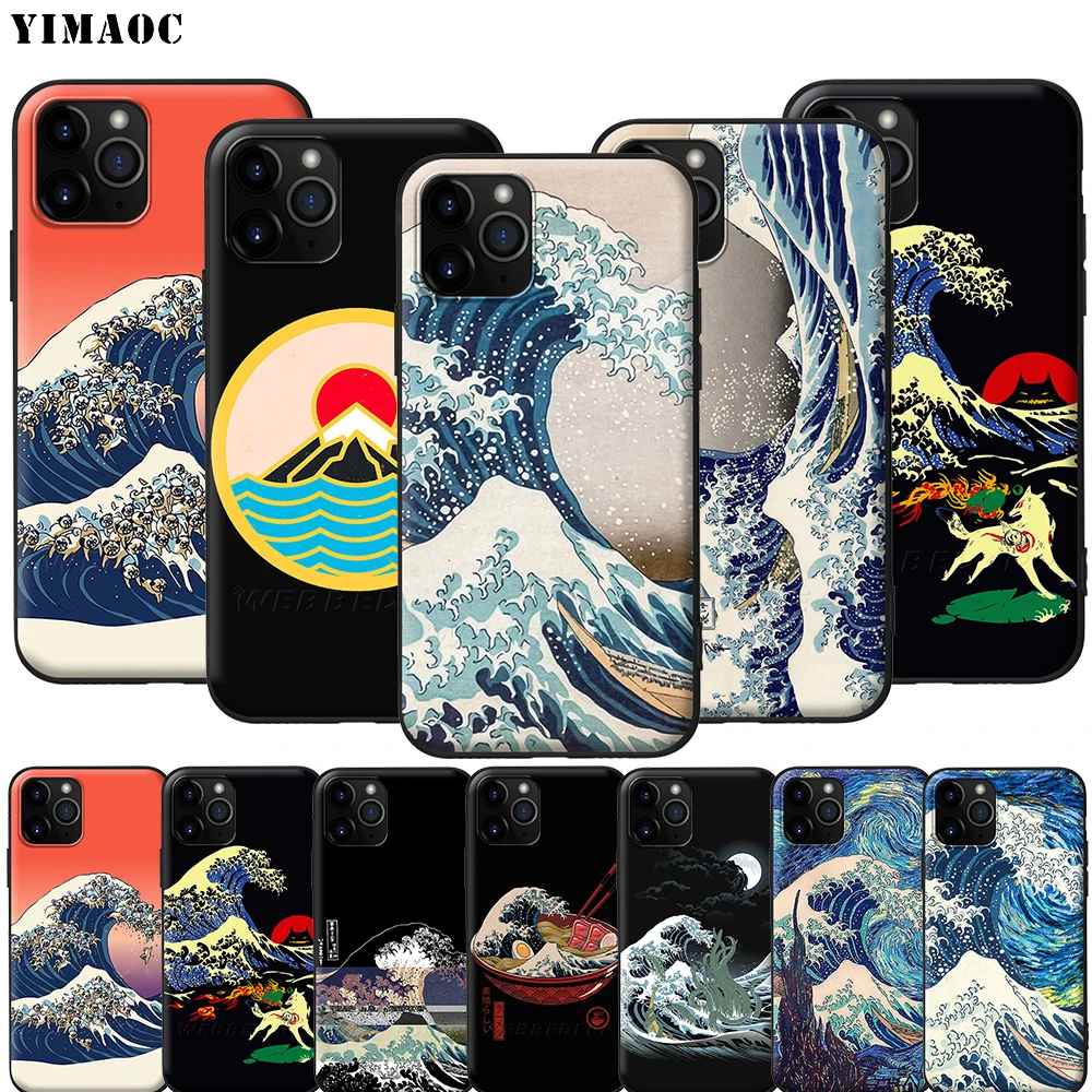 YIMAOC The Great Wave off Kanagawa Японский силиконовый мягкий чехол для iPhone 12 Mini 11 Pro XS Max XR X 8 7 6 6S