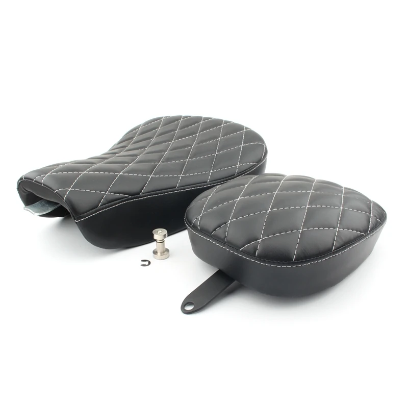 

Motorcycle Driver Seat + Rear Pillion Passenger Seat Leather Seat Cushion for Sportster XL1200 XL883 XL 883 72 48