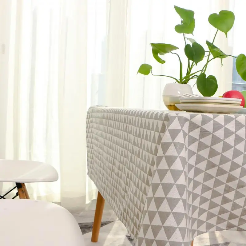 Простой современный треугольник скатерть с геометрическим рисунком Graphics хлопок