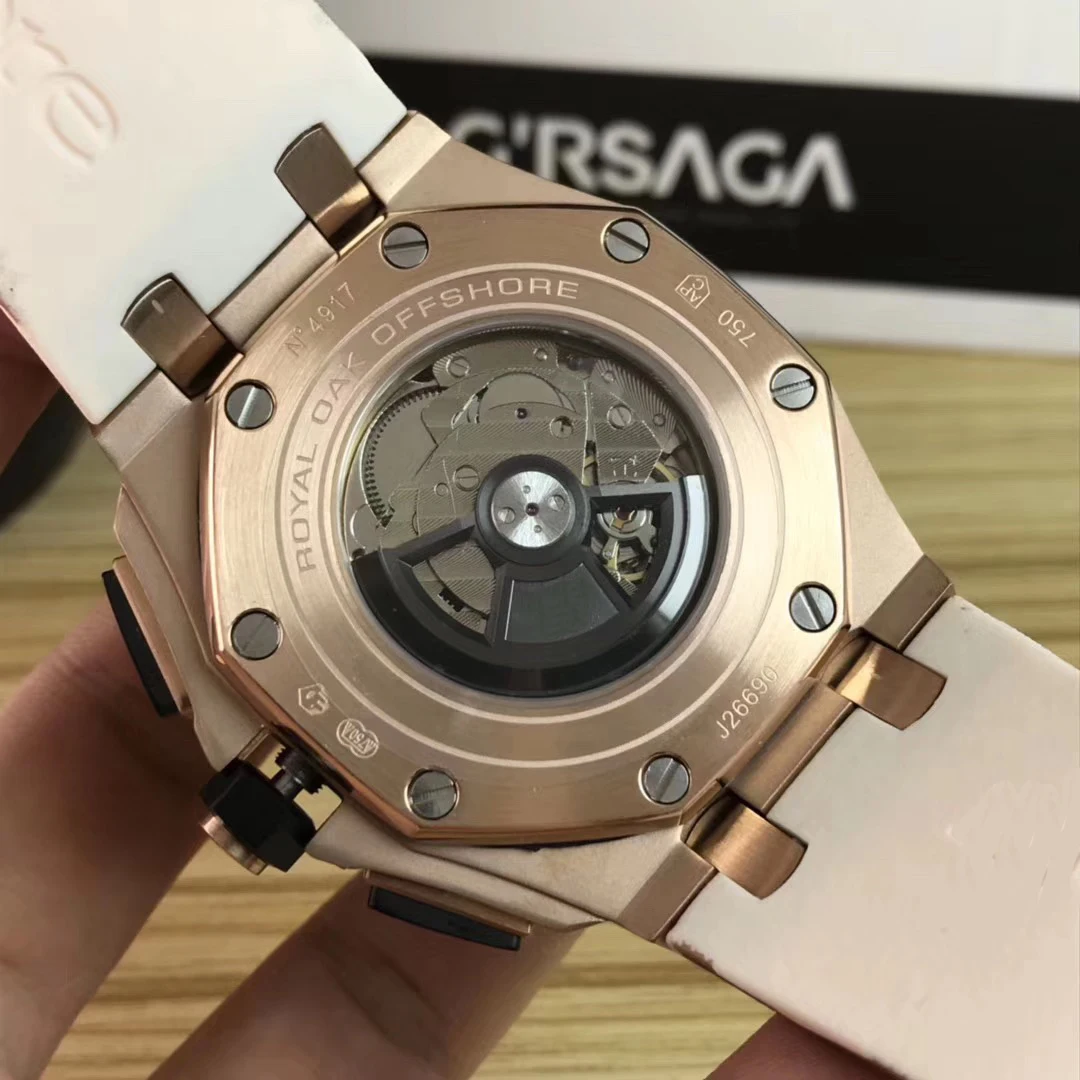 

Classic Men Automatic Mechanical Sapphire Crystal Oaks Rose Gold Black Navy Coffee Rubber Stainless Steel Watch Royal AAA+