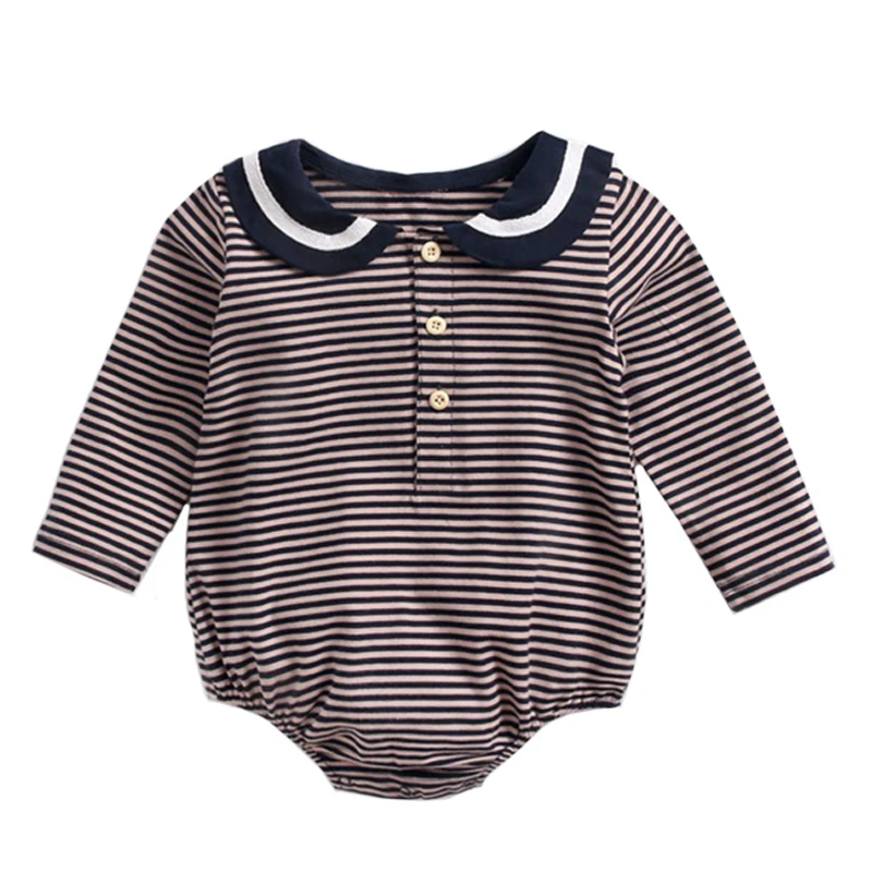 brown BRW8161 Клетчатая Одежда для маленьких джентльменов; Одежда для новорожденных; боди для детей; Модная хлопковая одежда для новорожденных - Цвет: brown BRW8161