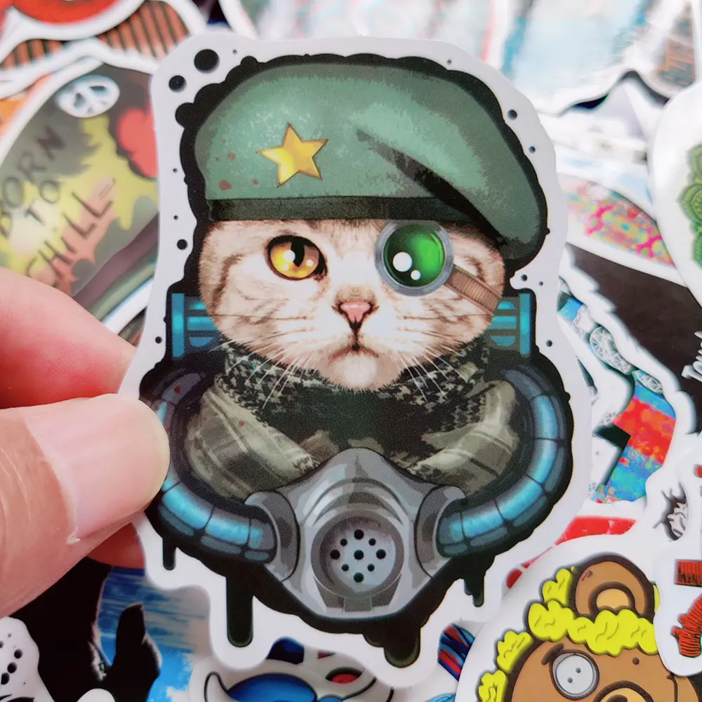 100 шт./пакет классические модные милые Мультяшные граффити наклейки для