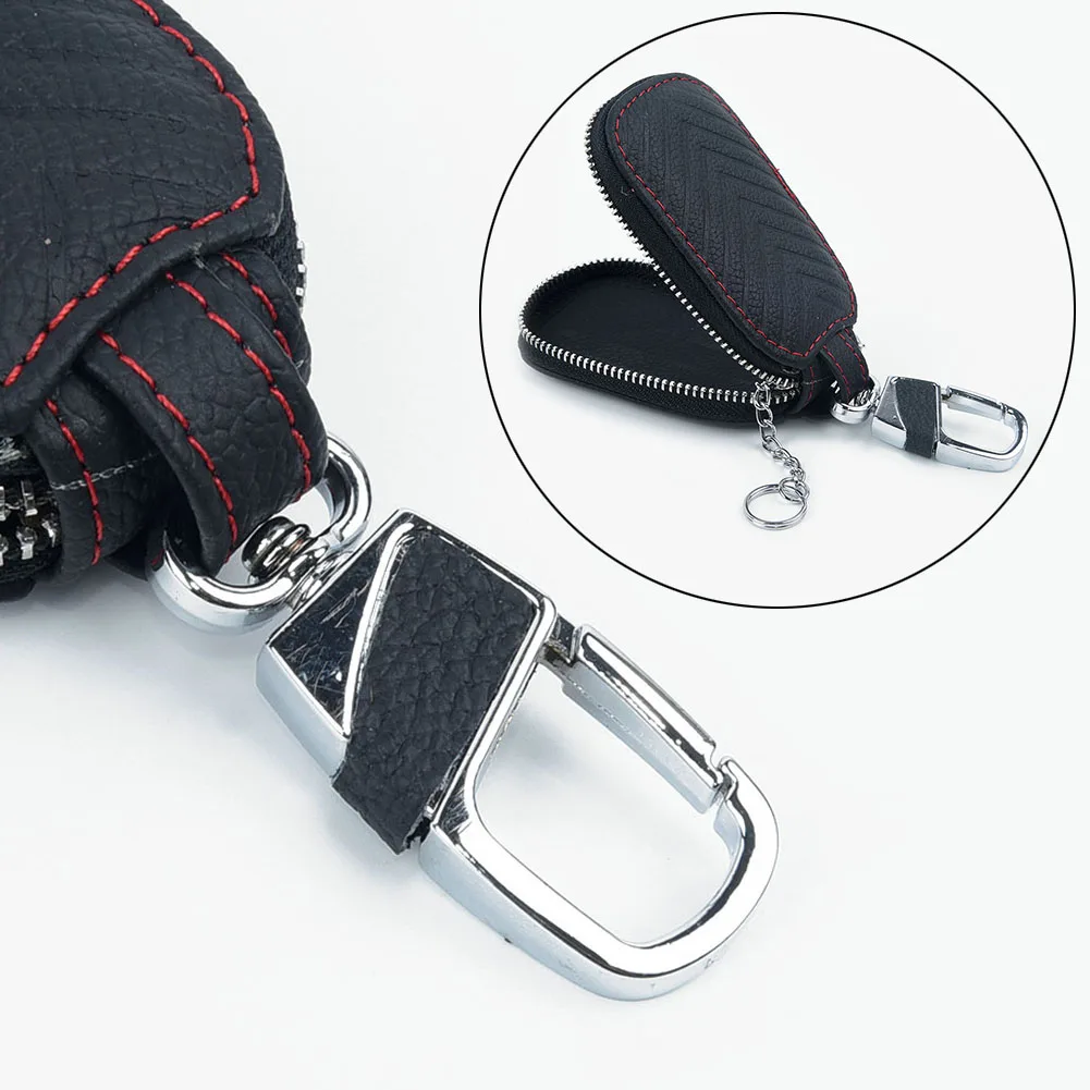 

Remote Key Cover Smart 1pc Tool Zipper Black Portable Protection Chain