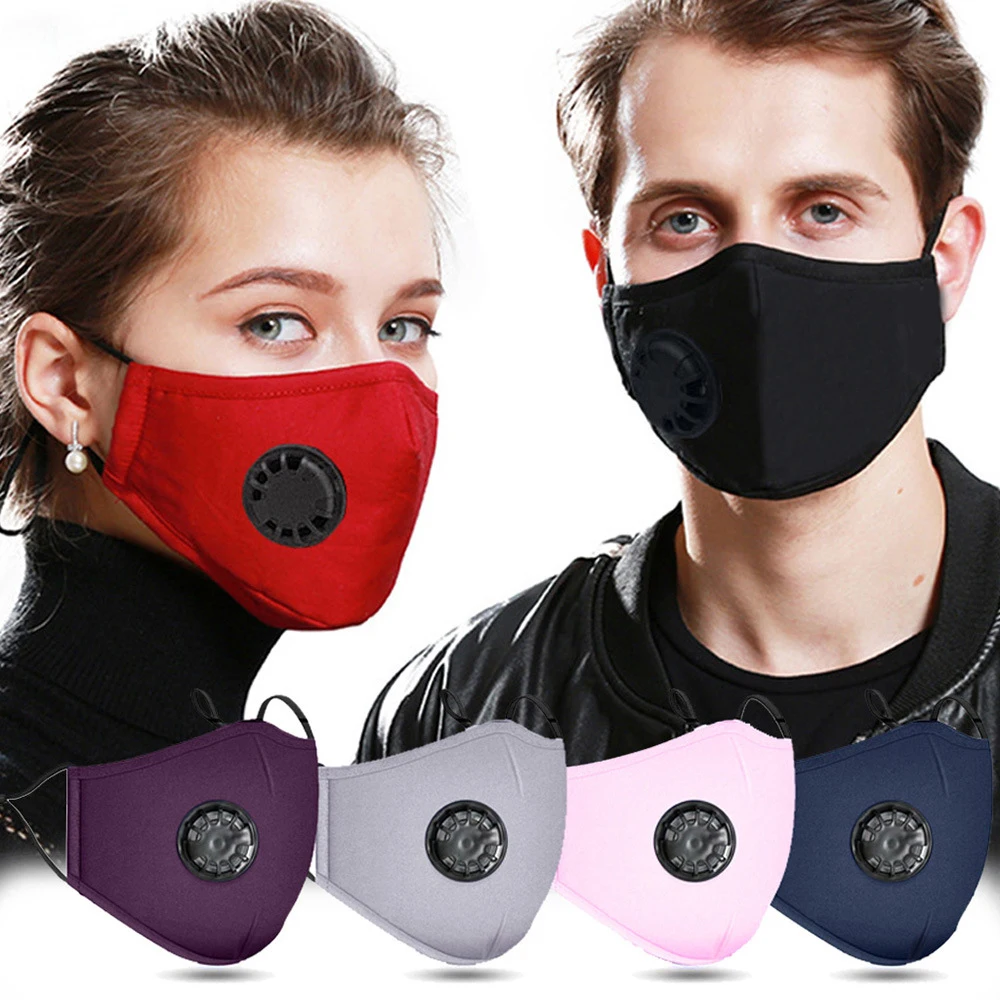 Маска рта PM2.5 с фильтром из активированного угля моющаяся модная унисекс маска