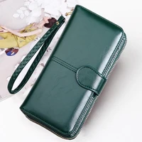 pu leather original women wallet long wallet purse female green wallet portomonee for gift women wallet 2021