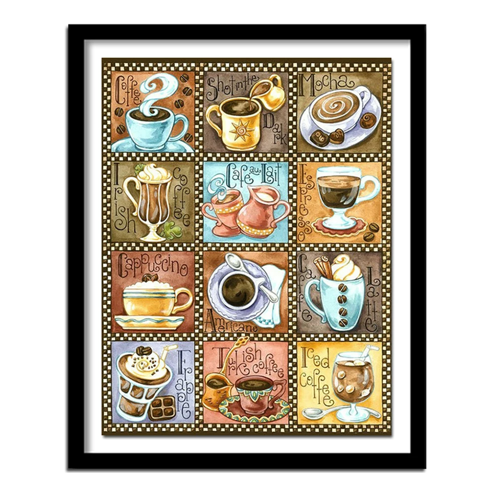 Алмазная вышивка кофе чай чашка полный горный хрусталь 5D DIY алмазная живопись на