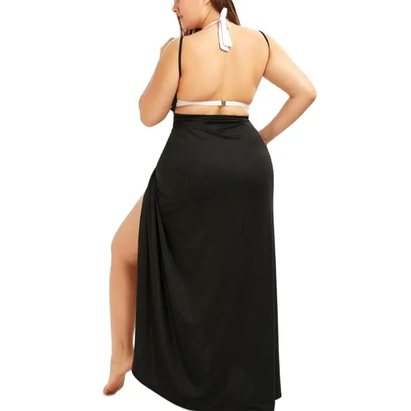 

2021 Summer Women's Nightdress Multi-purpose Crossover Blouse Long Loose Pajamas Sexy Underwear Casual Backless Swimwear