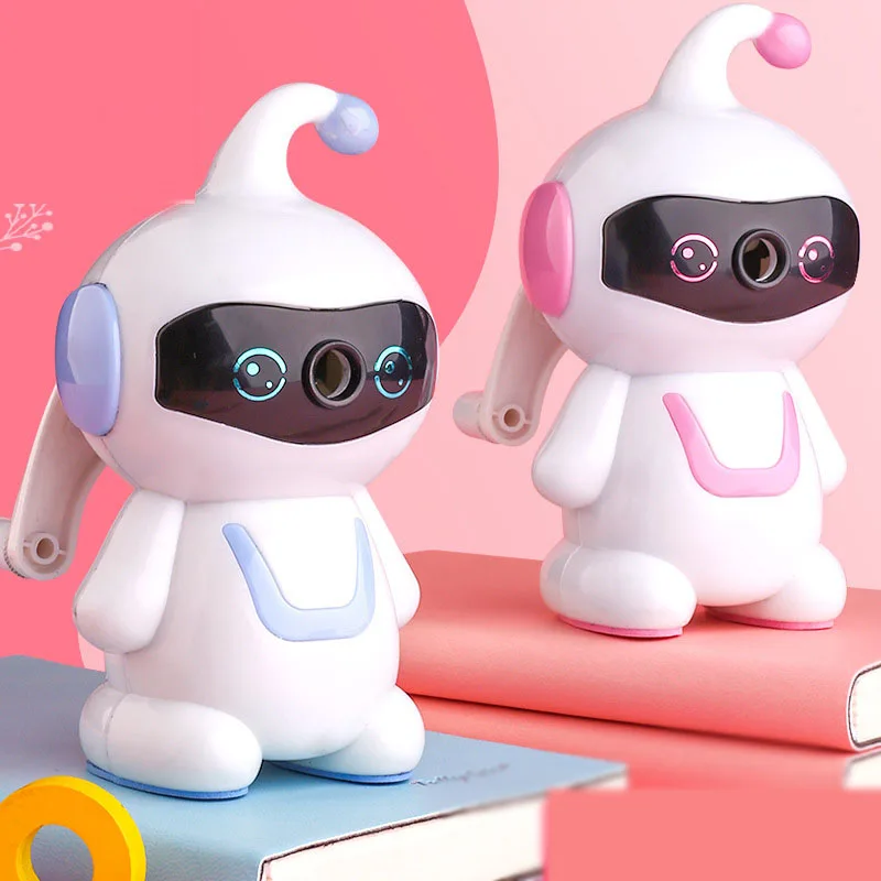 

4 pcs/lot Creative Robot Pencil sharpener Cute Hand mechanical Cutter Knife stationery gift office school supplies