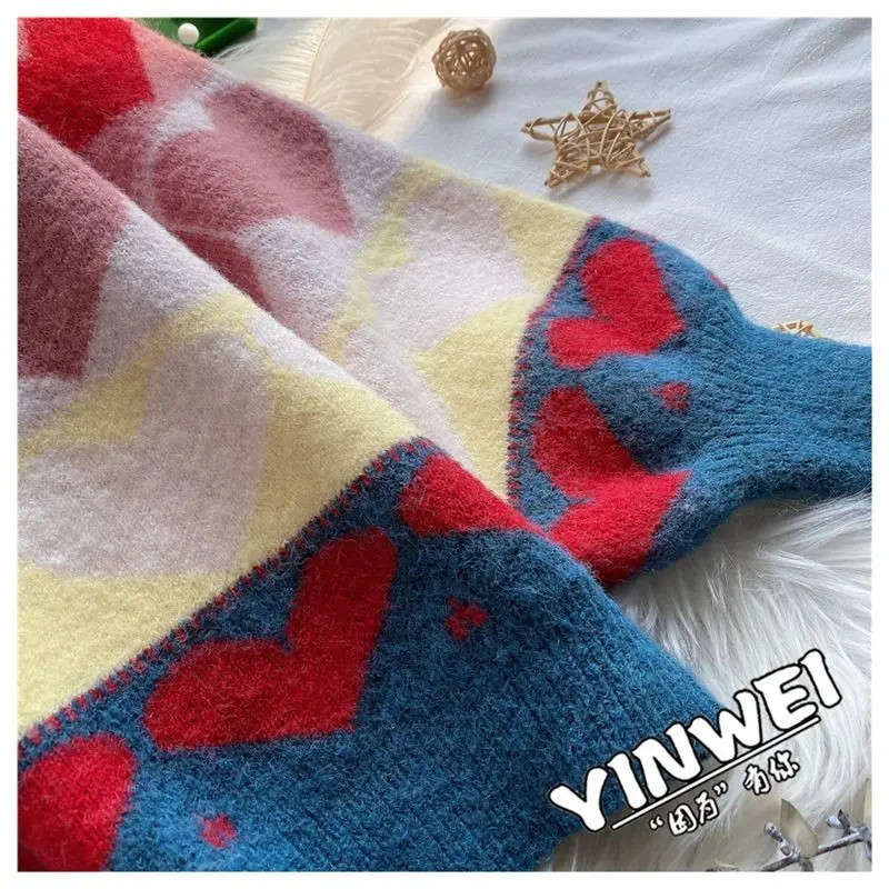 

2021 autumn and winter wear ins tide new sweater female students Korean R32 version of loose lantern sleeve knitting Japanese