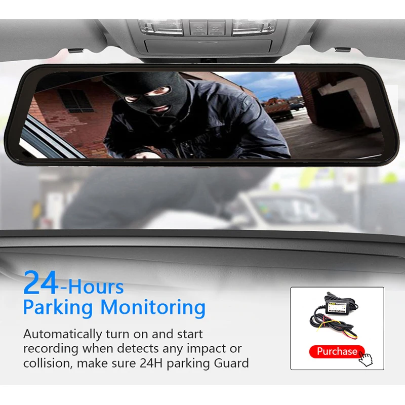 Bluavido 10 дюймов 4G Android зеркало заднего вида DVR 1080P видеорегистратор GPS навигация ADAS