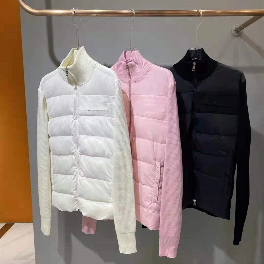 

New Couple Golf Clothing Women's Knitted Stitching Down Jacket 2021 Winter Warm Slim Short Jacket Size S-XL 골프 재킷