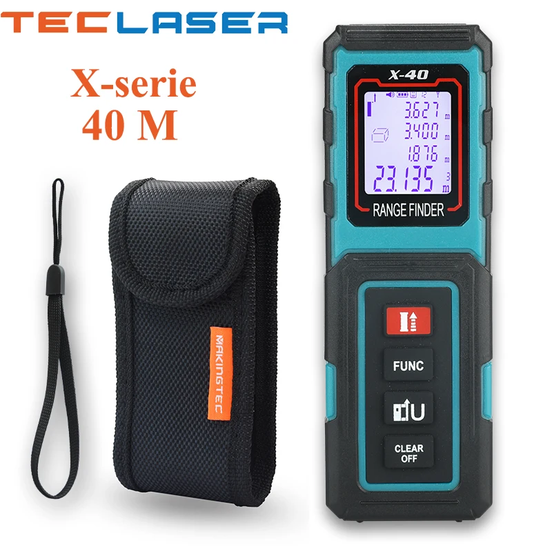 Лазерный дальномер TECLASER 40 м измерительный прибор цифровая лента дальномера