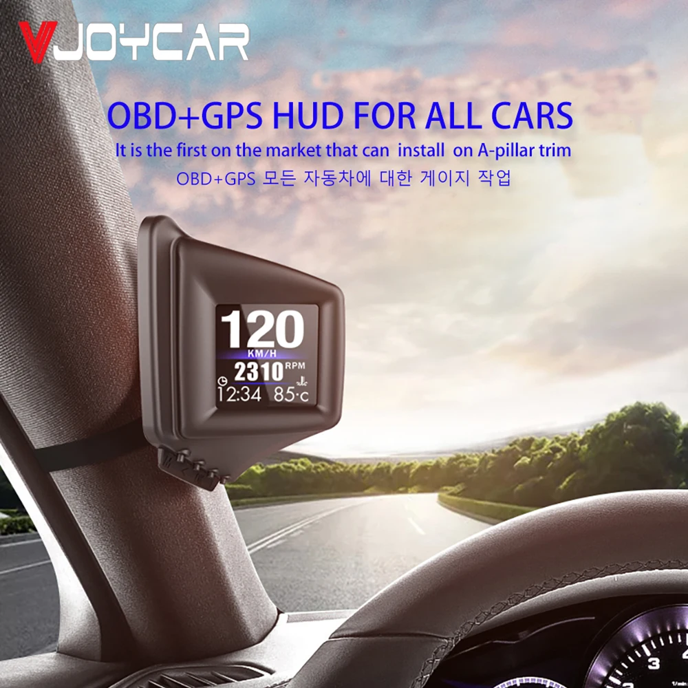 Vjoy Новое поступление HUD OBD2 GPS проекционный дисплей Цифровой Автомобильный