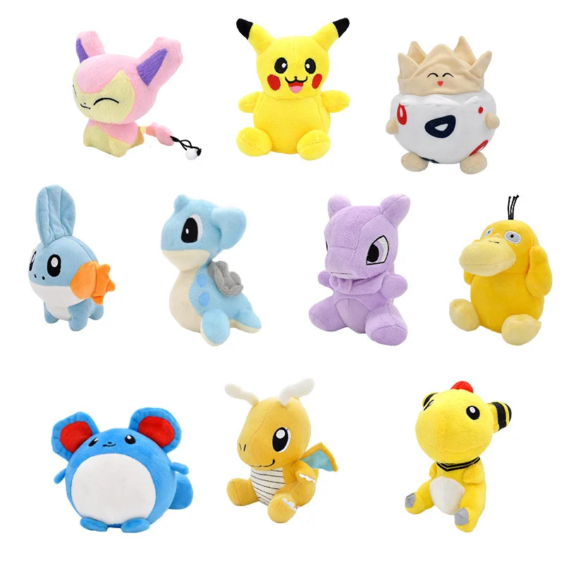 

Anime PokÃ©mon Small Q Version Chenglong Electric Dragon Fast Dragon Super Dream Gota Duck Water Leap Fish Rattle Cat Plush Doll