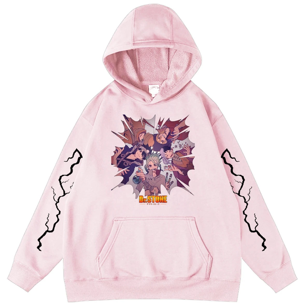 

New Anime Dr STONE For Spring 2021 Hoodies Kids Hoodie Cuff Print Hooded Teen Girls Boys Sweatshirt Children Fashion Clothes