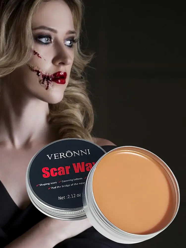 3 модели восковых накладок для макияжа Накладка шрамов на переносице эффект