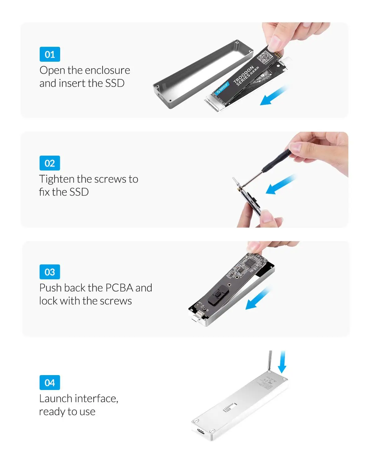 ORICO мобильный бизнес PSSD 128 ГБ 256 512 1 ТБ PCI E твердотельный диск добавить USB M.2 NVME SSD