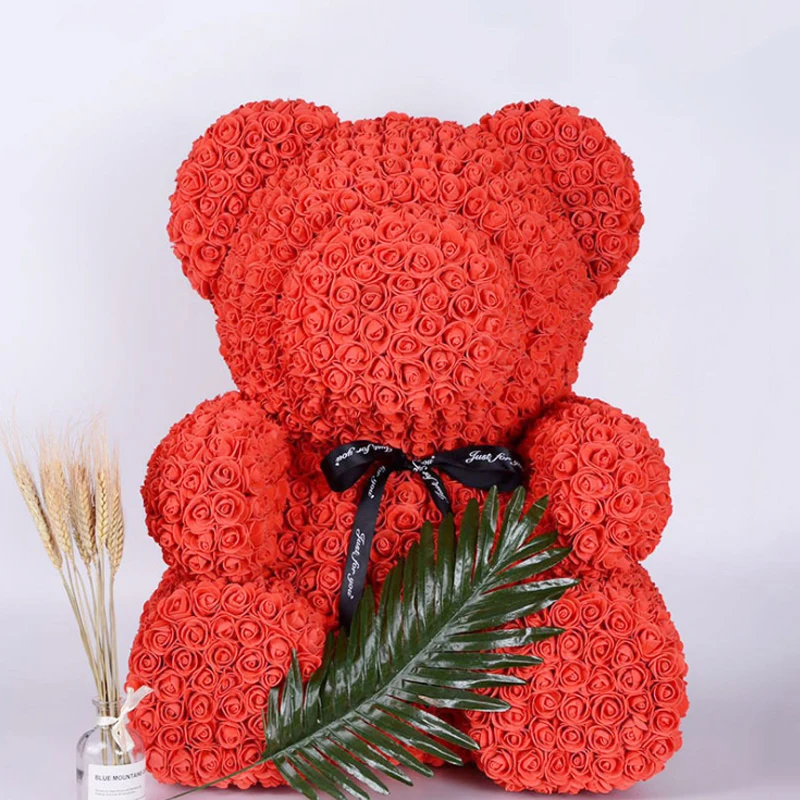 2019 горячая Распродажа 70 см искусственные цветы медведя из роз домашний свадебный