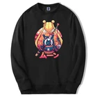 Мужская Флисовая Толстовка с капюшоном, с капюшоном, в стиле аниме