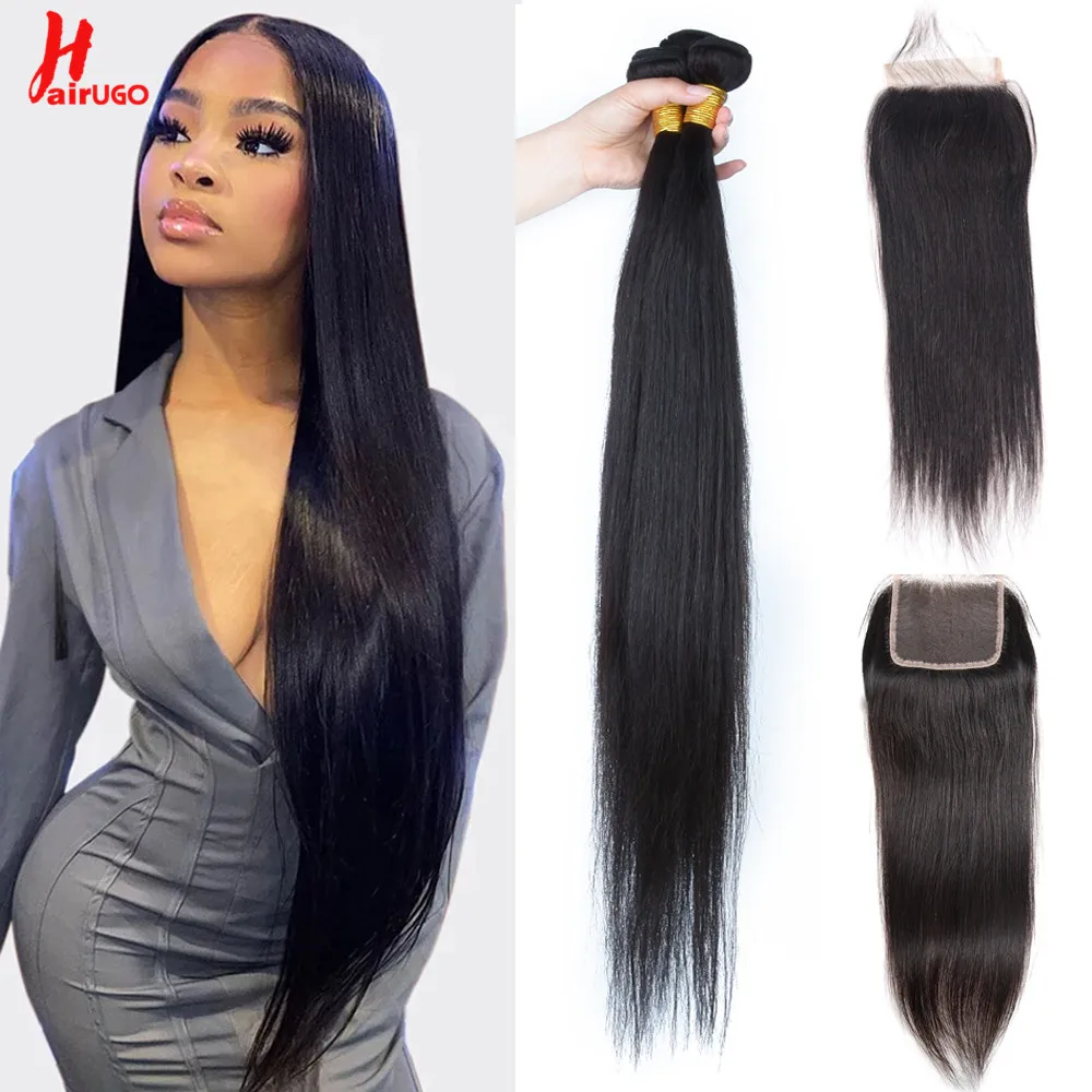 

Прямые перуанские волосы HairUGo, 3 пучка с застежкой пряди ди человеческих волос без Реми с застежкой, натуральный цвет, волнистые волосы 8-28 дю...