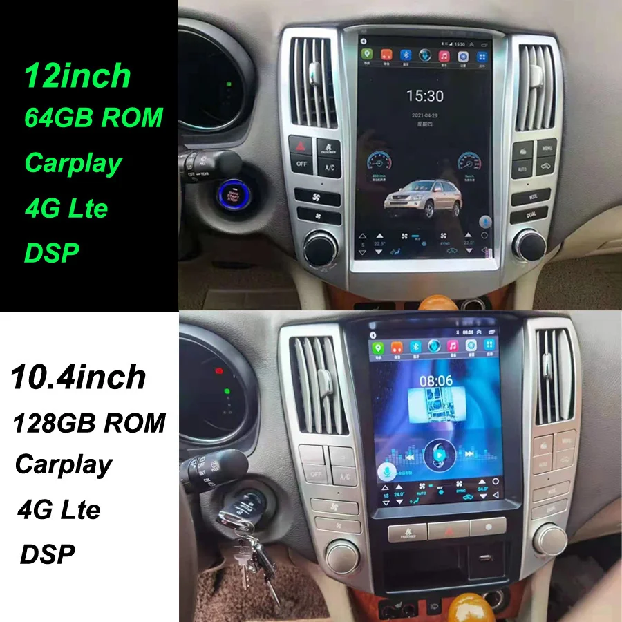 

12.1" Tesla Style Android 10 Screen Radio For Lexus RX RX300 RX330 RX350 RX400 Toyota Harrier Car Multimedia Video Player GPS